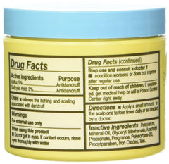 Glover's ointment close-up on scalp, easing itching and flaking.