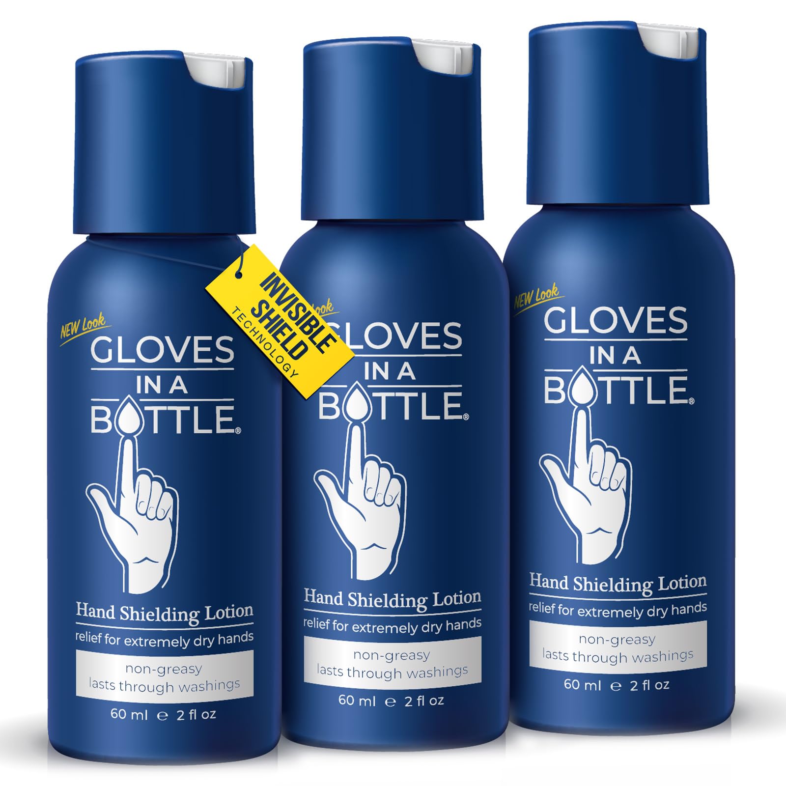 Gloves In A Bottle Shielding Lotion 3-pack front view for daily moisture