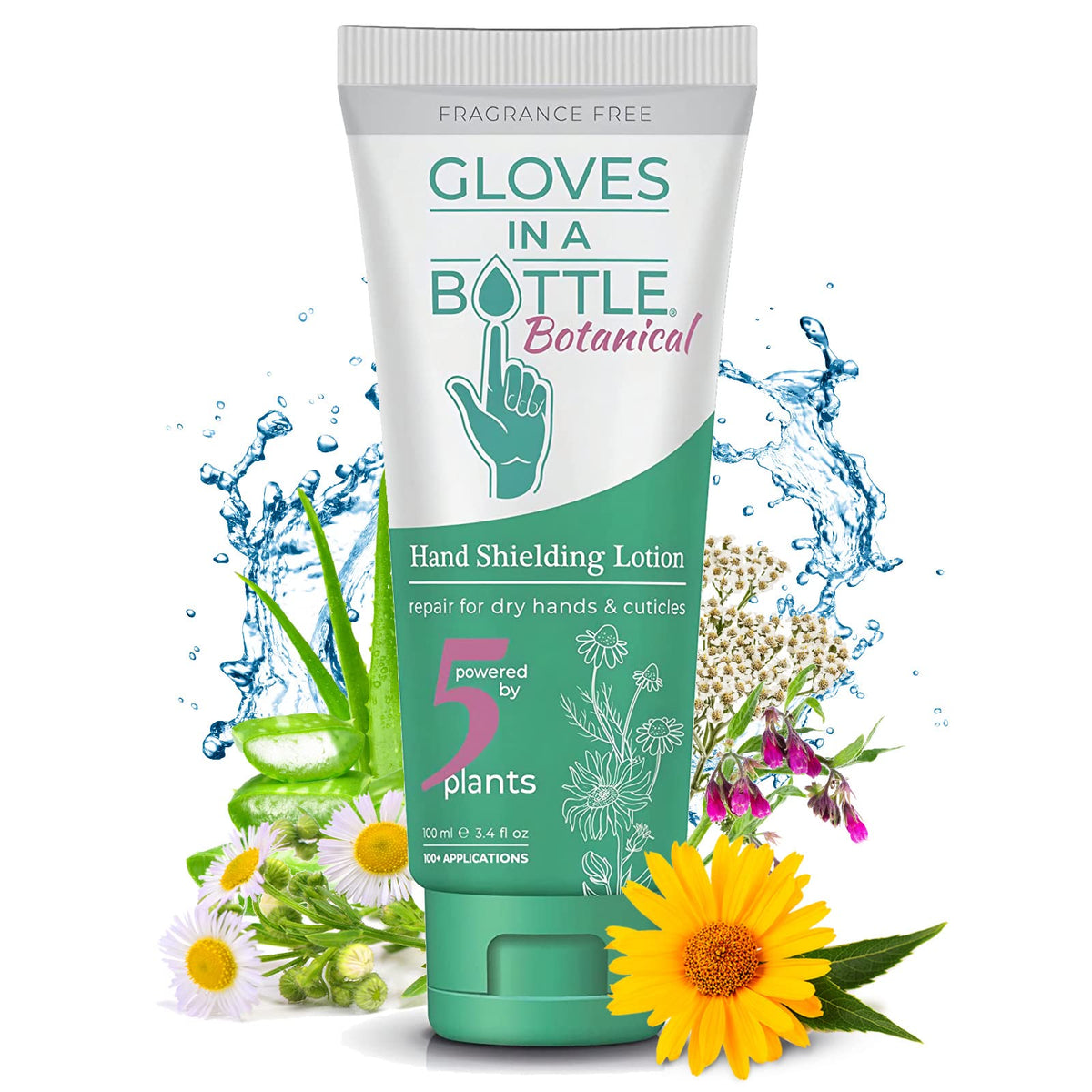 Gloves In A Bottle shielding lotion bottle—portable protection for dry skin.