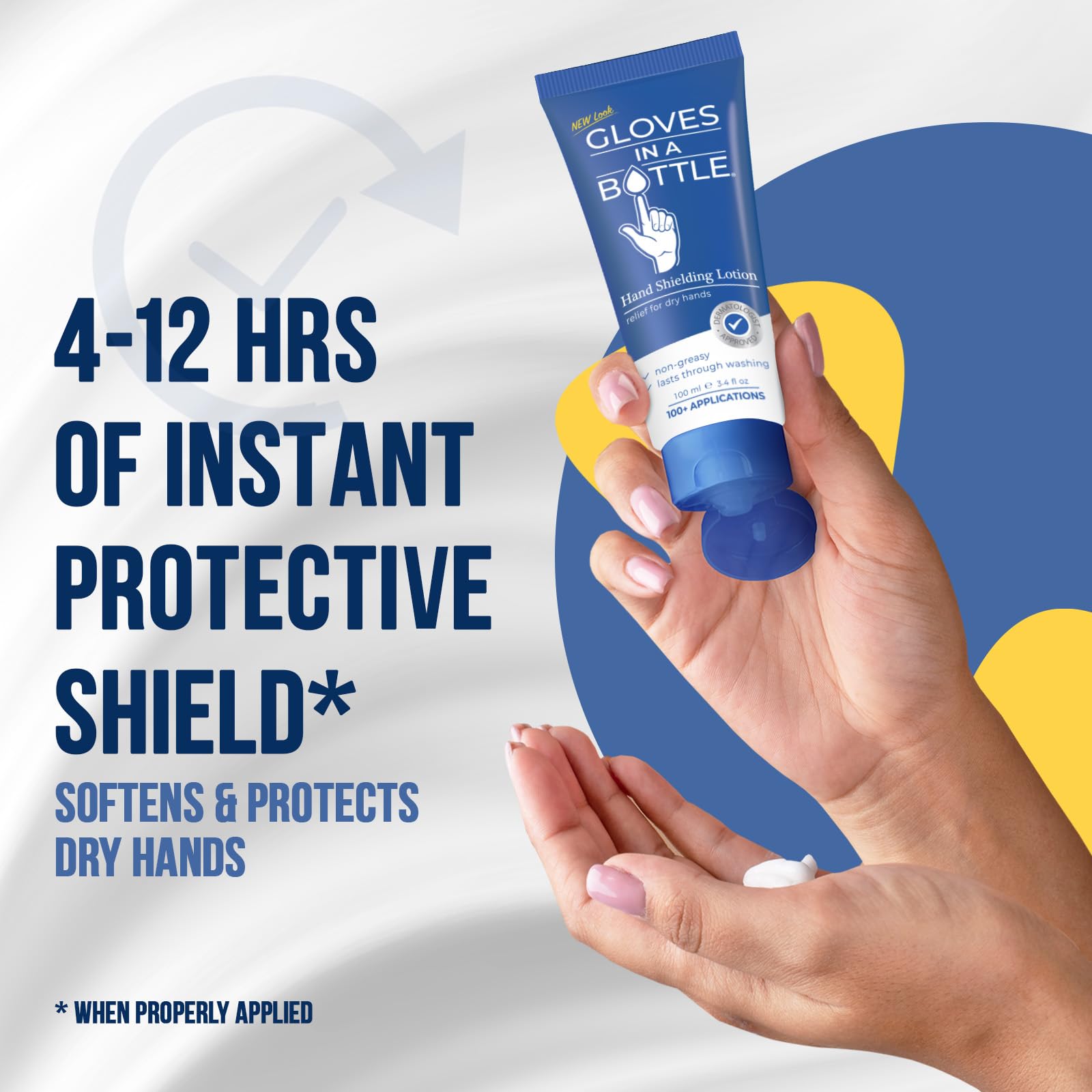 Gloves In A Bottle shielding-lotion-packaging demonstrates protective barrier against irritants