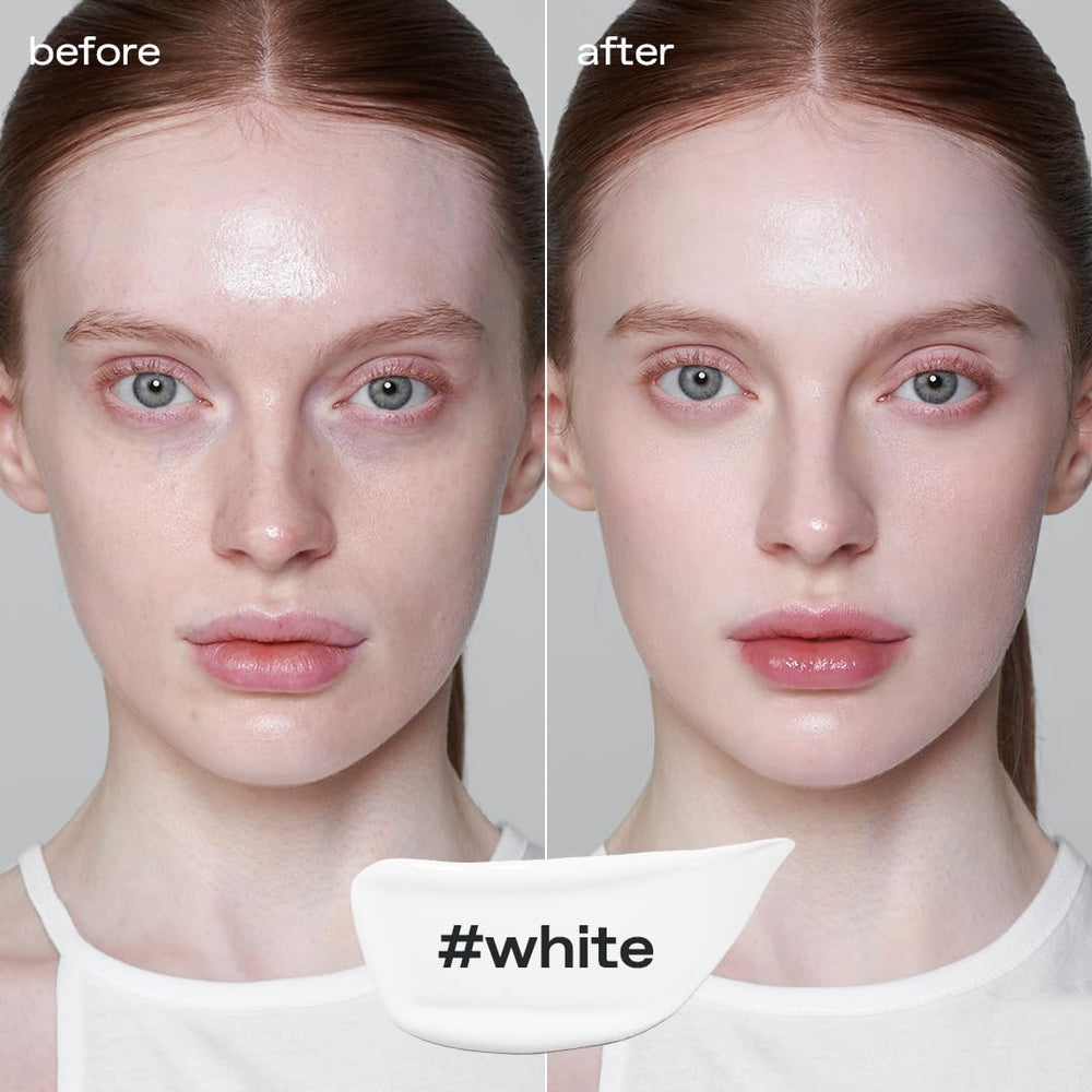 Glow bb white shade swatch demonstrates even tone with soft, barely-there coverage.