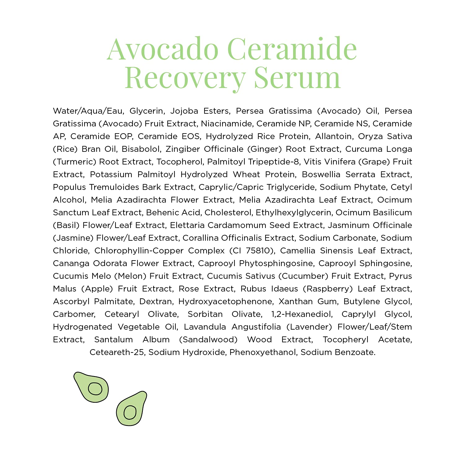 Glow Recipe Avocado Ceramide Serum vegan cruelty-free symbol reinforces ethics.