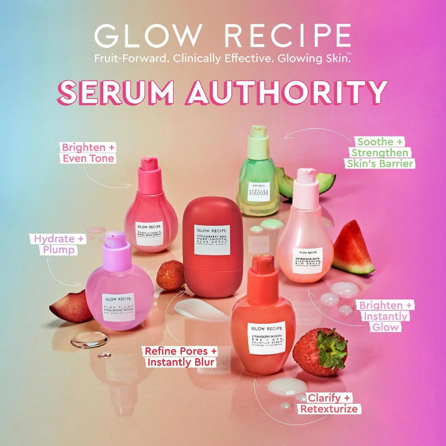 Glow Recipe balanced-hydration visual showing smooth, dewy skin.