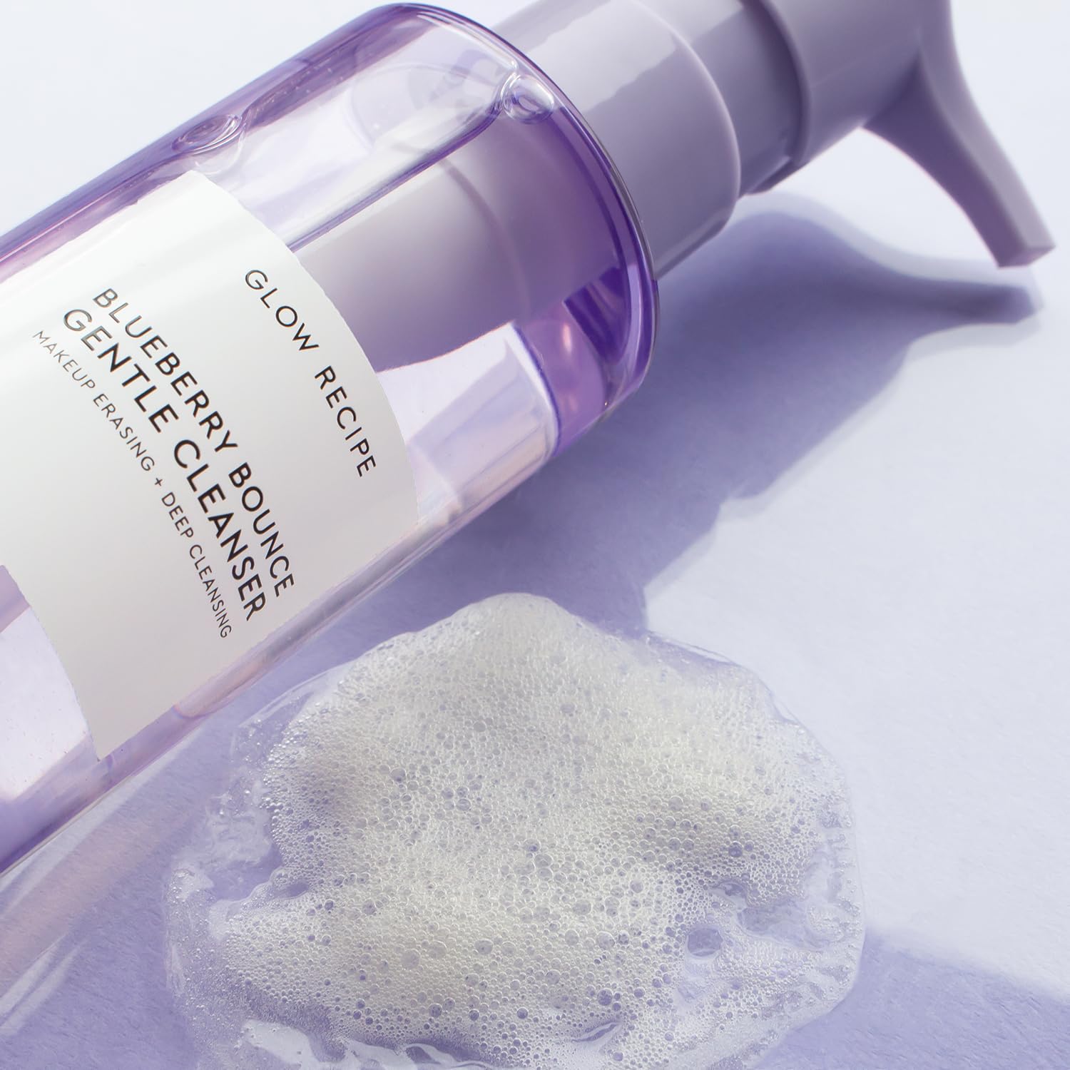 Glow Recipe Blueberry Bounce morning routine image suggests daily cleanser for sensitive skin.