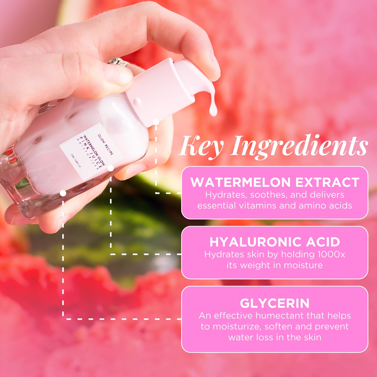 Glow Recipe Blur Drops pore-minimizer application demonstrating pore refinement