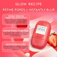 Glow Recipe Blur Drops closeup highlights silicone-free oil control and soft focus
