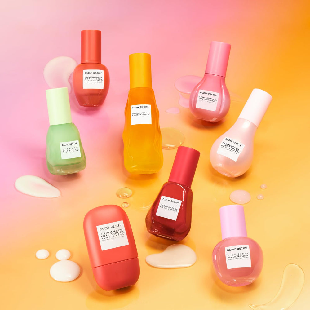 Glow Recipe Cloudberry Toner application after cleansing offers a refreshing routine step.