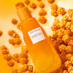 Glow Recipe Cloudberry Toner pump application demonstrates daily toning for refreshed skin.