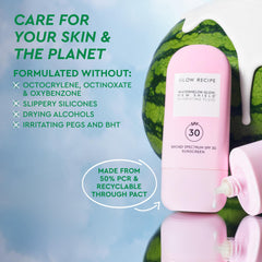 Glow Recipe Dew Shield bottle cutaway, no white cast, blends seamlessly for all tones.
