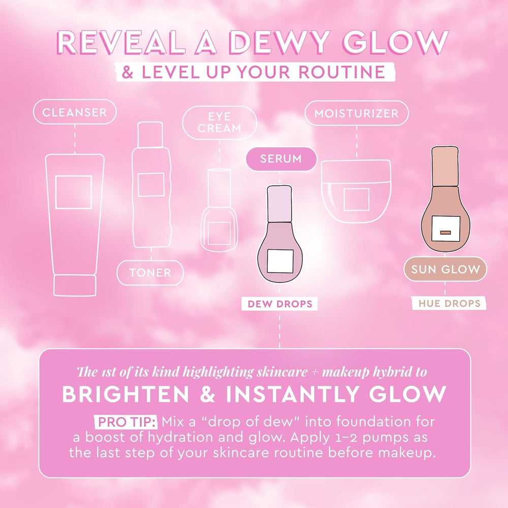 Glow Recipe face application showing glow on highpoints as a liquid highlighter.