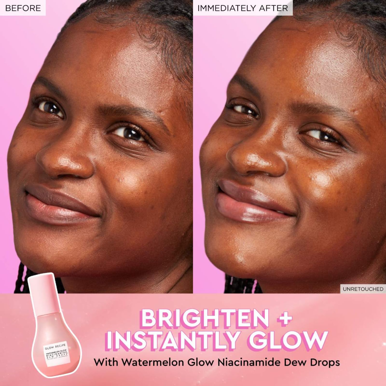 Glow Recipe Fruit Babies Texture shot close-up; creamy serums blend into routine