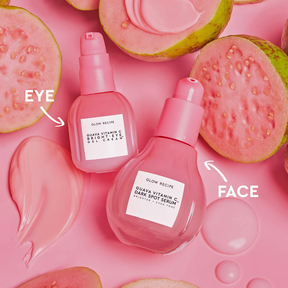 Glow Recipe Guava Vitamin C Brightening Eye Gel before-after style visual