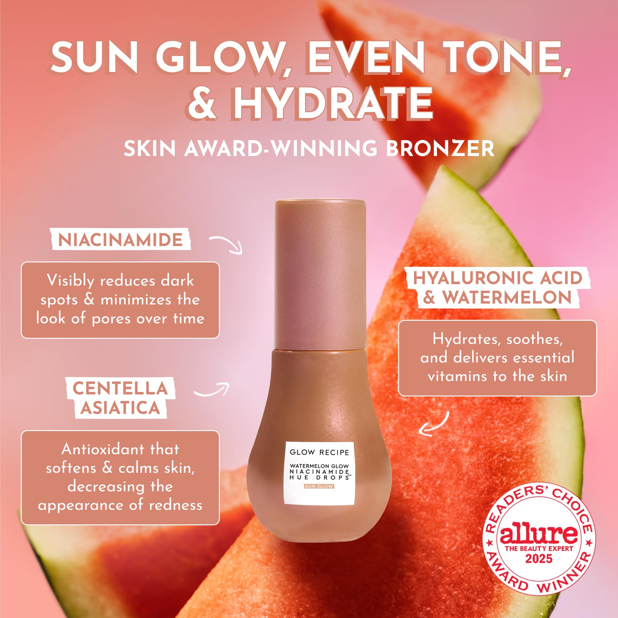 Glow Recipe Hue Drops bottle-dispense highlights radiant glow for no-makeup days