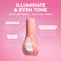 Glow Recipe Hue Drops rosy glow bottle shows hydrating tinted serum finish