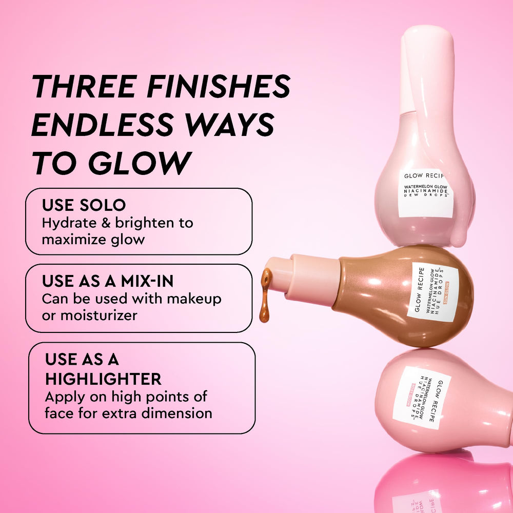 Glow Recipe Hue Drops Rosy Glow swatch adds buildable color.