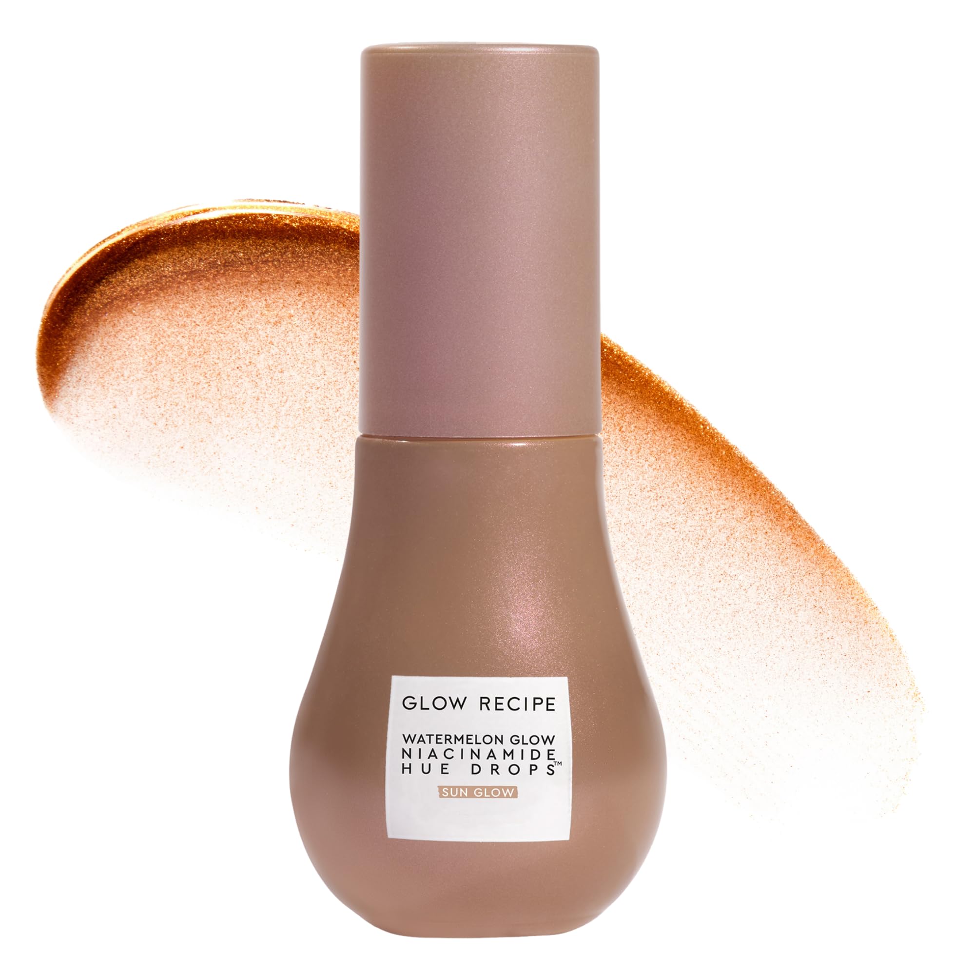 Glow Recipe Hue Drops Sun Glow pump shows warm glow for dewy, even skin
