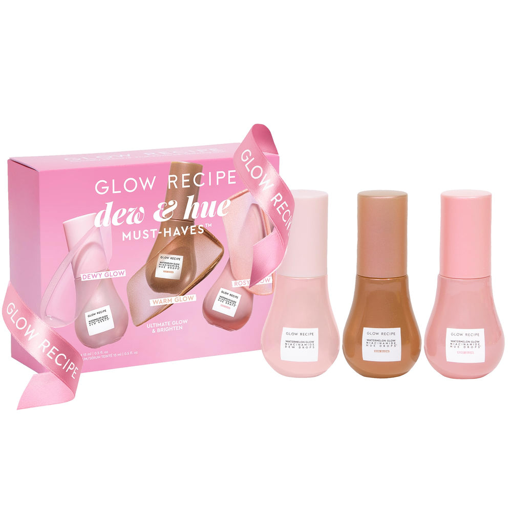 Glow Recipe Niacinamide Dew Drops bottle delivering radiant hydration.