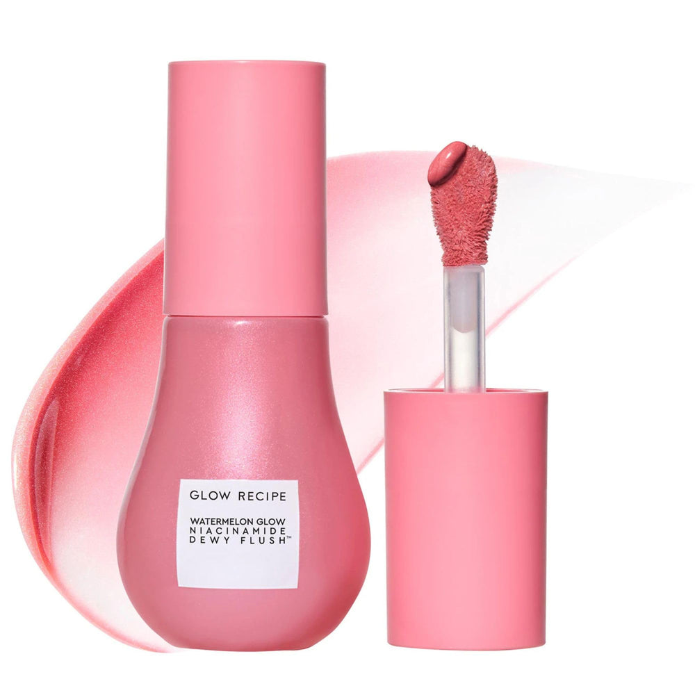 Glow Recipe Niacinamide Dewy Flush bottle swirls for a glowing skin-brightening tint