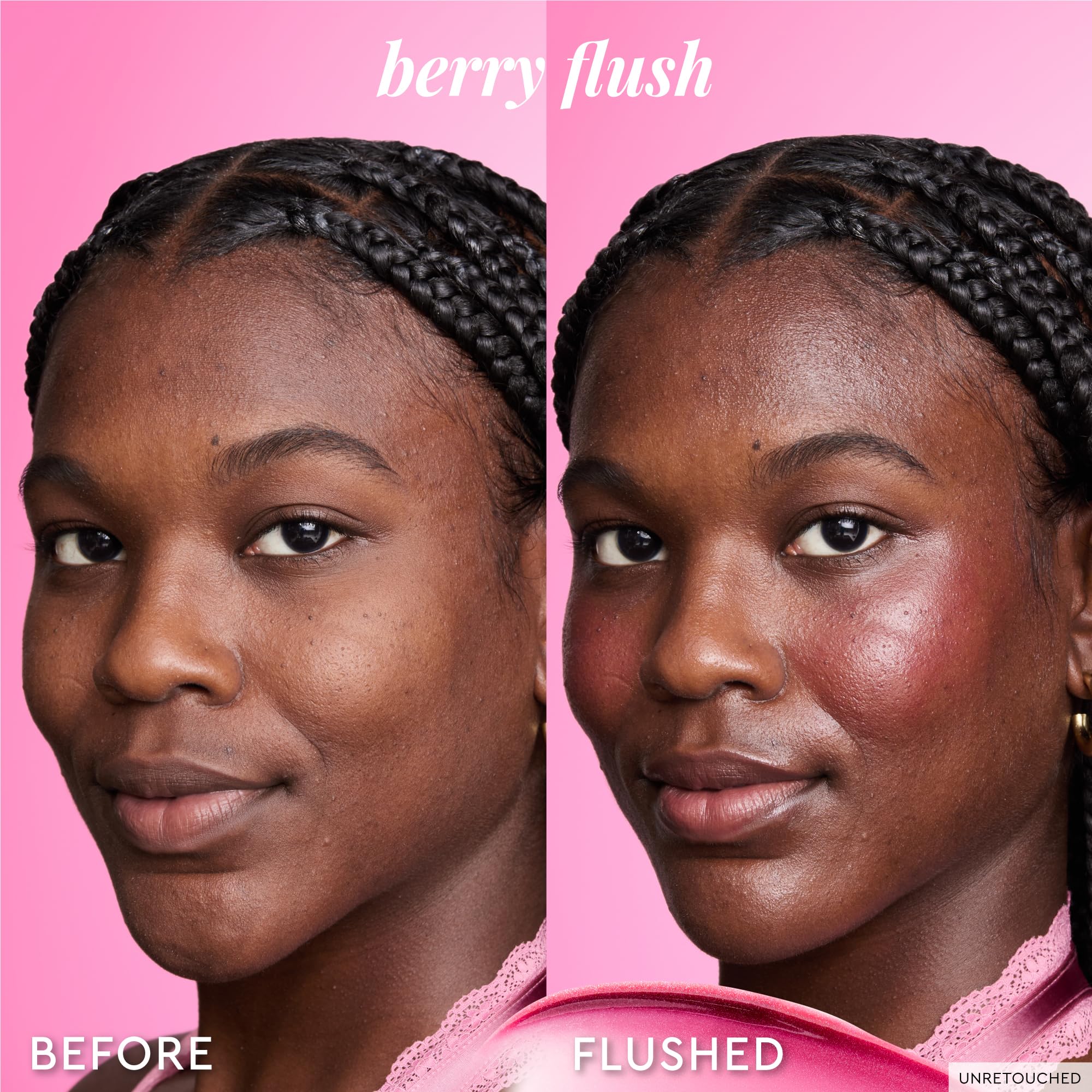 Glow Recipe Niacinamide Dewy Flush lip use creates matching flush.