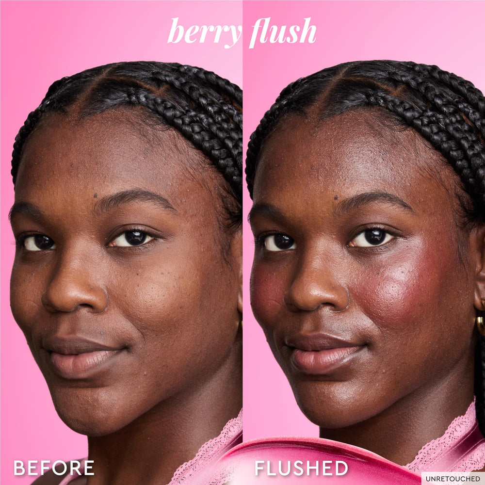 Glow Recipe Niacinamide Dewy Flush lip use creates matching flush.