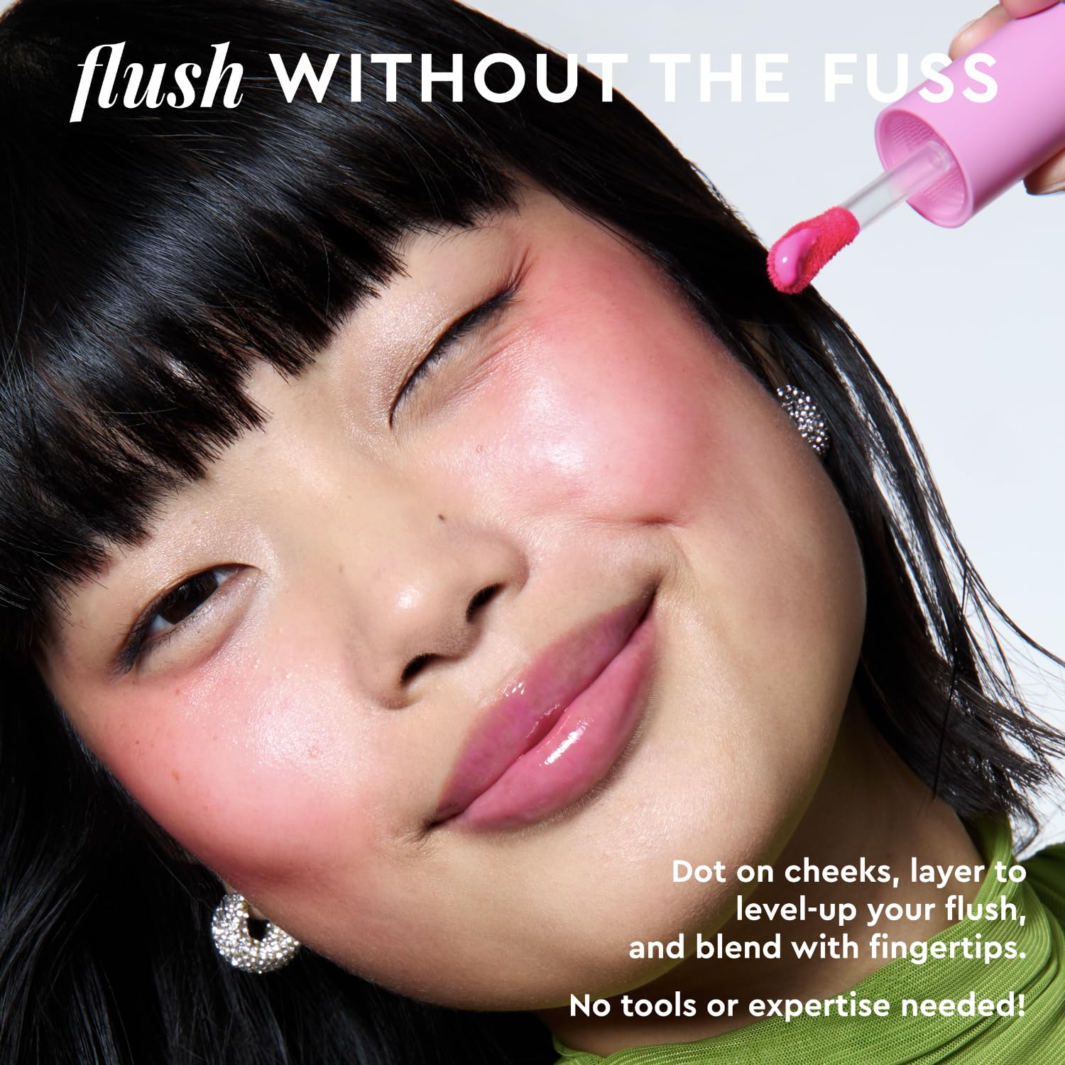 Glow Recipe Niacinamide Dewy Flush lip swatches for cohesive pink glow.