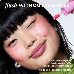 Glow Recipe Niacinamide Dewy Flush lip swatches for cohesive pink glow.