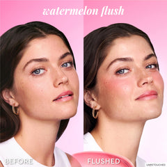 Glow Recipe Niacinamide Dewy Flush lips close-up showing matching flush