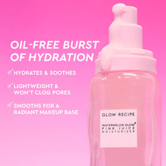 Glow Recipe Pink Juice Water Gel pump demonstrating quick, non-greasy application