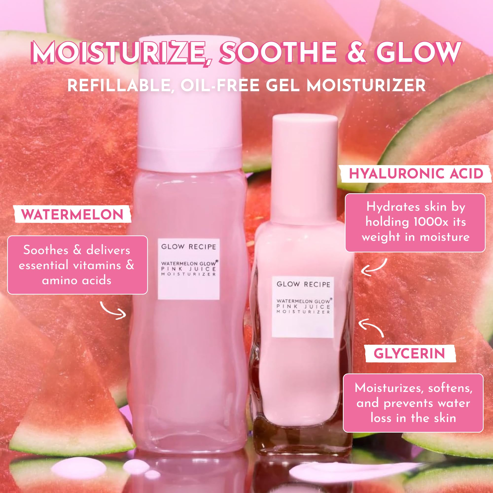 Applying Pink Juice Water Gel on face after serum for daily hydration