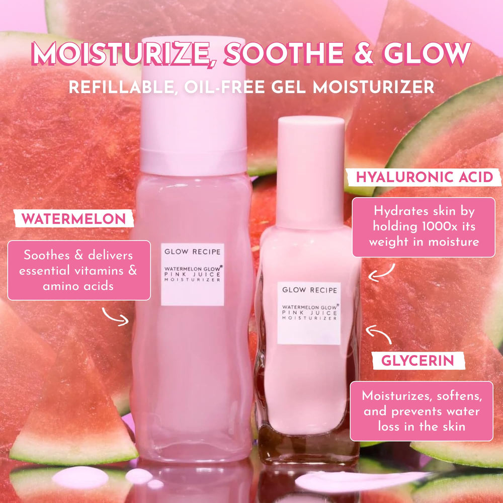 Applying Pink Juice Water Gel on face after serum for daily hydration