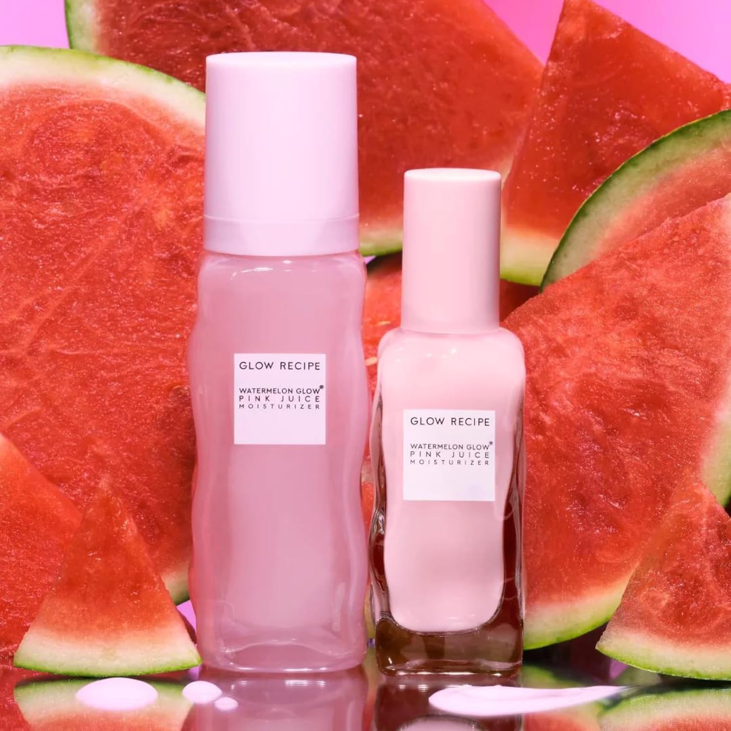 Moisturized portrait with Pink Juice Water Gel showing dewy, oil-free glow