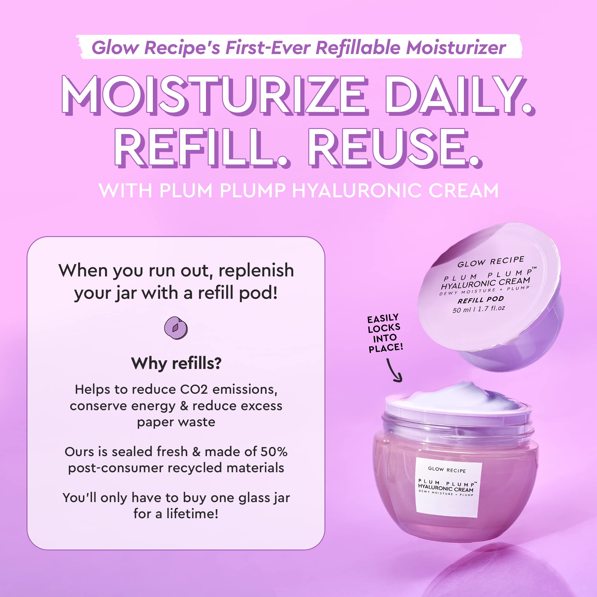 Glow Recipe Plum Plump anti-dryness-skin showcases moisture barrier-friendly formula.
