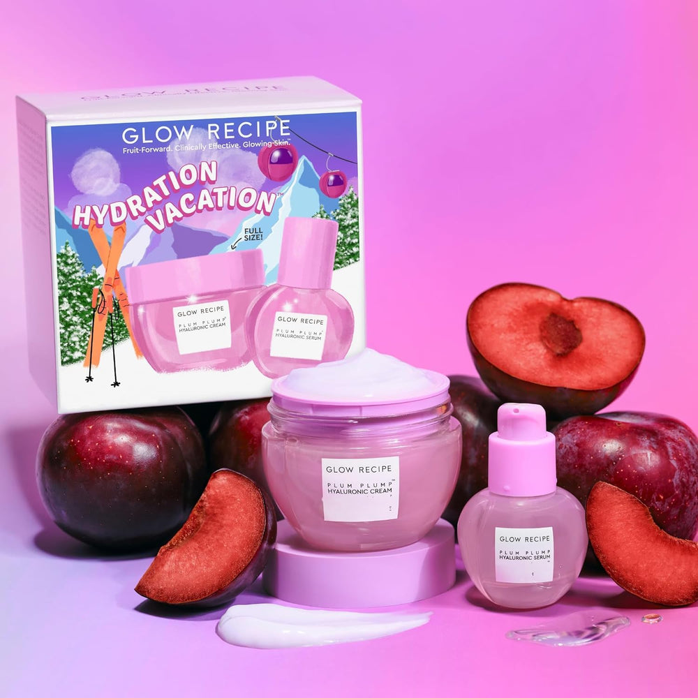 Glow Recipe Plum Plump Moisturizer jar refillable for juicy hydration.