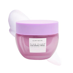 Glow Recipe Plum Plump refillable jar shows juicy hydration with a lightweight gel-cream finish