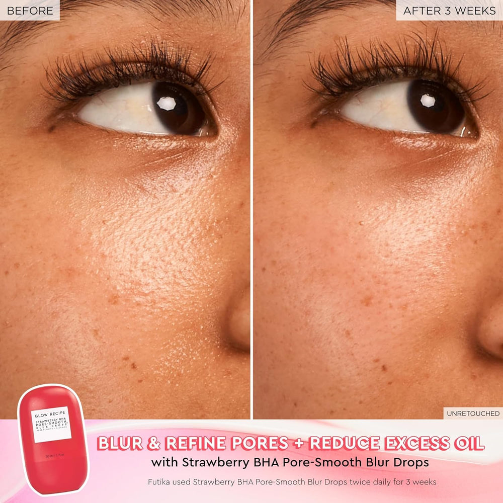 Glow Recipe silicone-free blur drops packaging conveys clean beauty and prep readiness