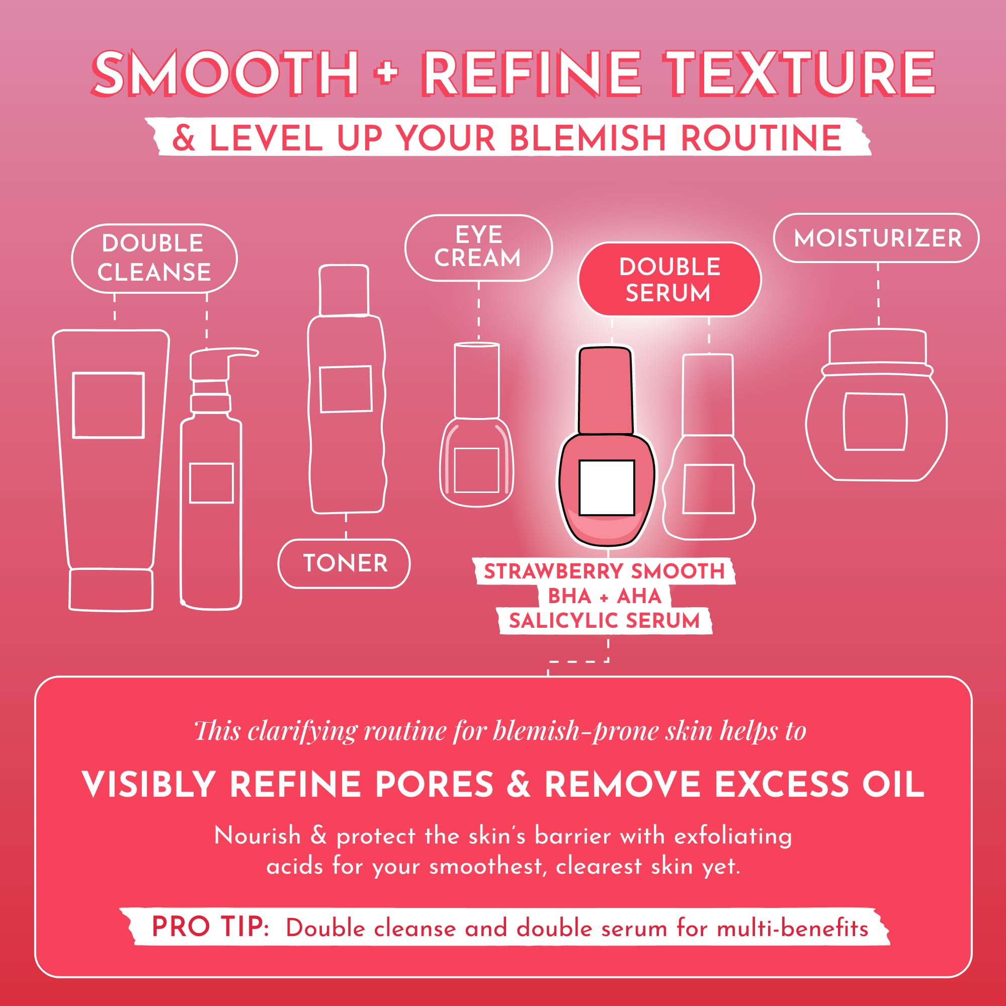 Glow Recipe Strawberry Smoothing Serum hyaluronic focus image suggesting lasting hydration