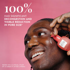 Glow Recipe Strawberry Smoothing Serum in-use on face demonstrates water-gel finish and plump hydration
