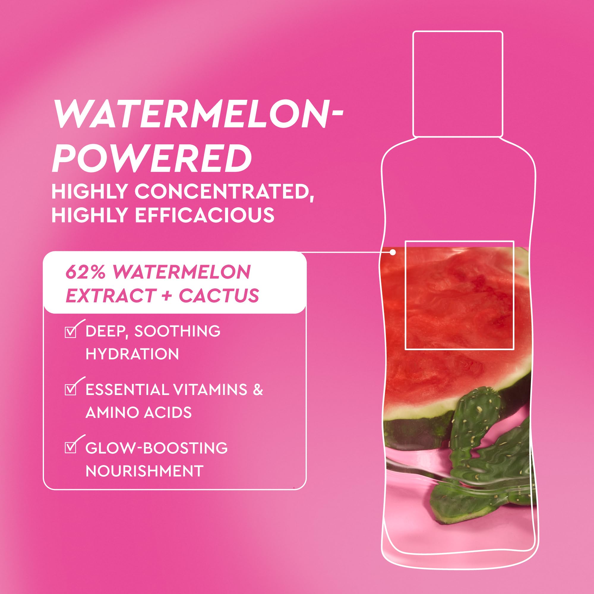 Glow Recipe PHA + BHA Toner with watermelon extract highlights refreshing hydration.