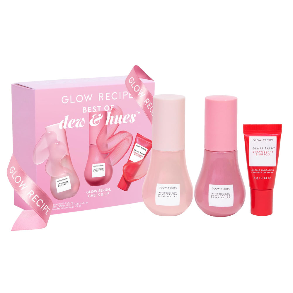 Glow Recipe Watermelon Glow Set packaging showcases gift-ready holiday presentation.