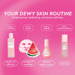 Glow Recipe Watermelon Jelly Sheet Mask close-up soaking in serum for hydration.