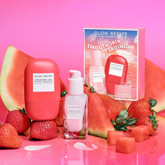 Glow Recipe Watermelon Pink Juice Moisturizer swirl shows lightweight gel texture