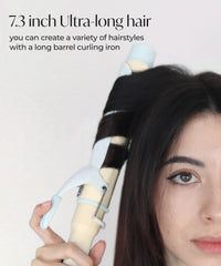 Glow U ceramic-coated barrel delivers smooth, healthy-looking curls with less frizz.
