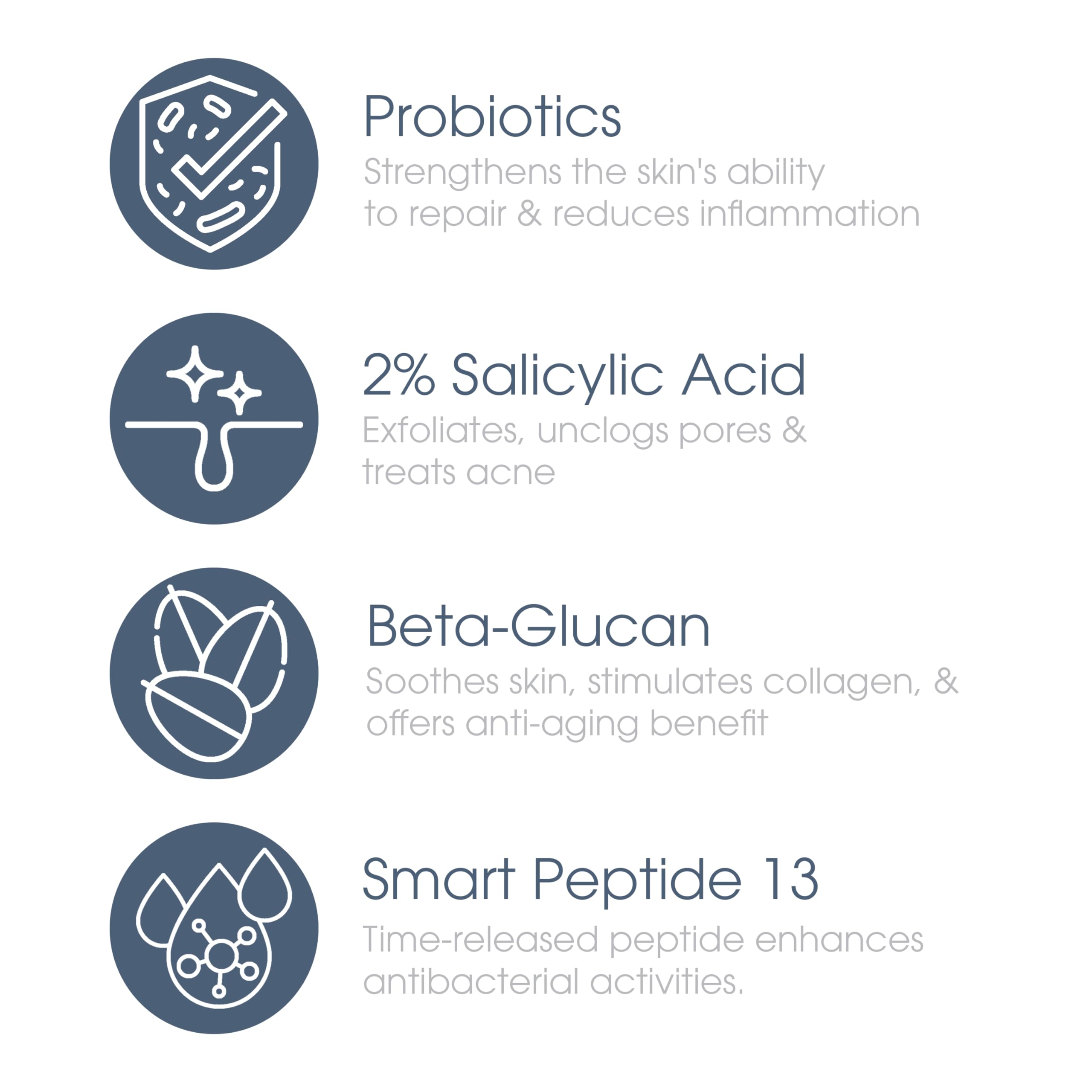 Glowbiotics clarifying cleanser 5oz size—compact bottle for travel-friendly cleansing.