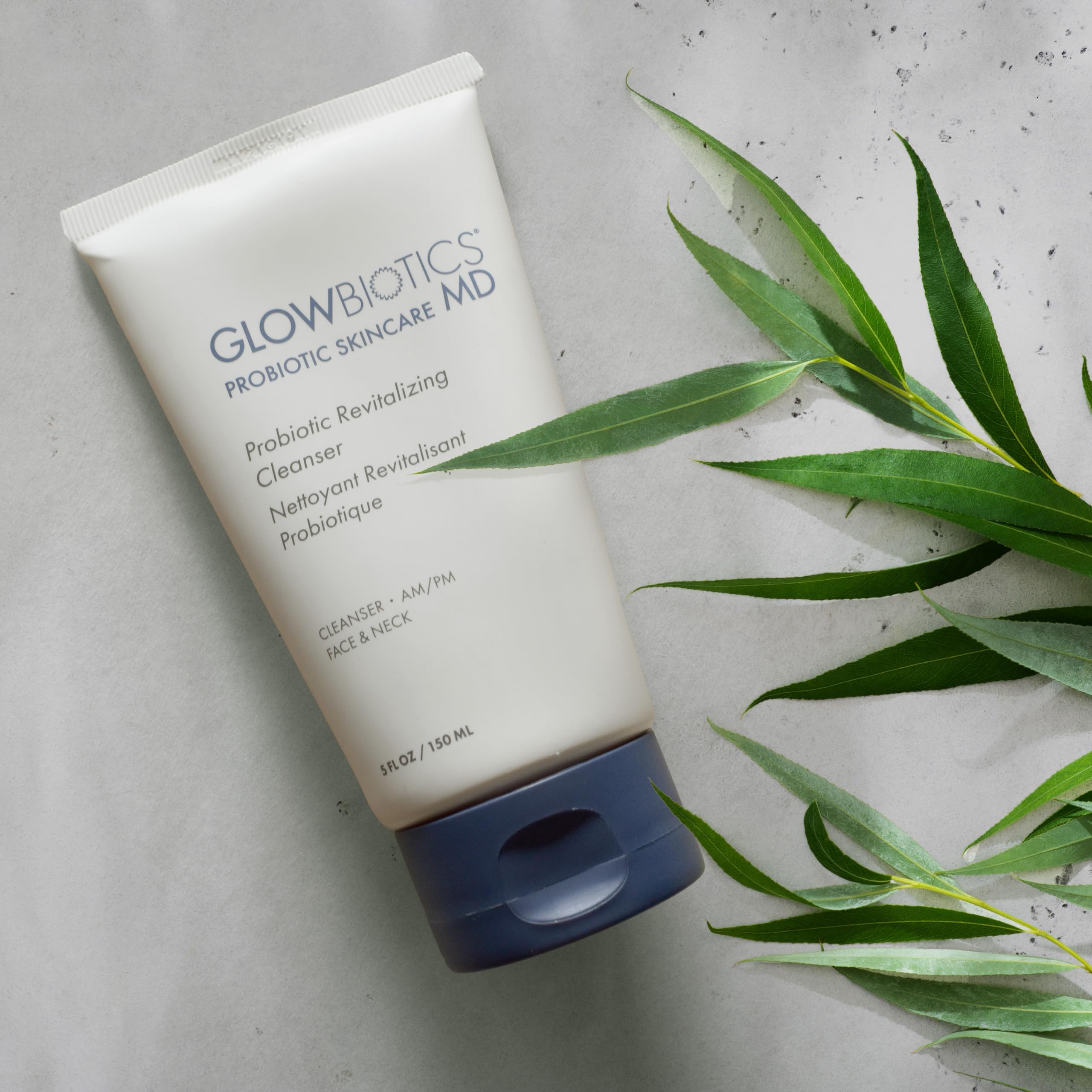 Glowbiotics probiotic cleanser texture creamy delivers hydrating daily wash.