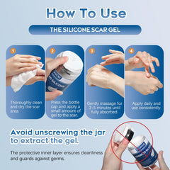 Glowor silicone scar gel on the face application demonstrating gentle spreading