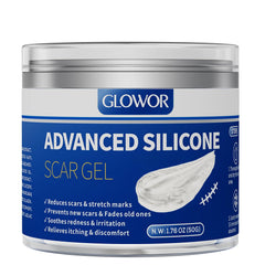 Glowor silicone scar gel packaging showing premium bottle for easy storage and use