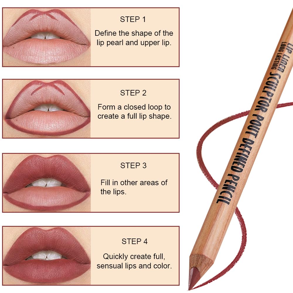 GLSFACE matte finish lip liner texture silky and easy to blend