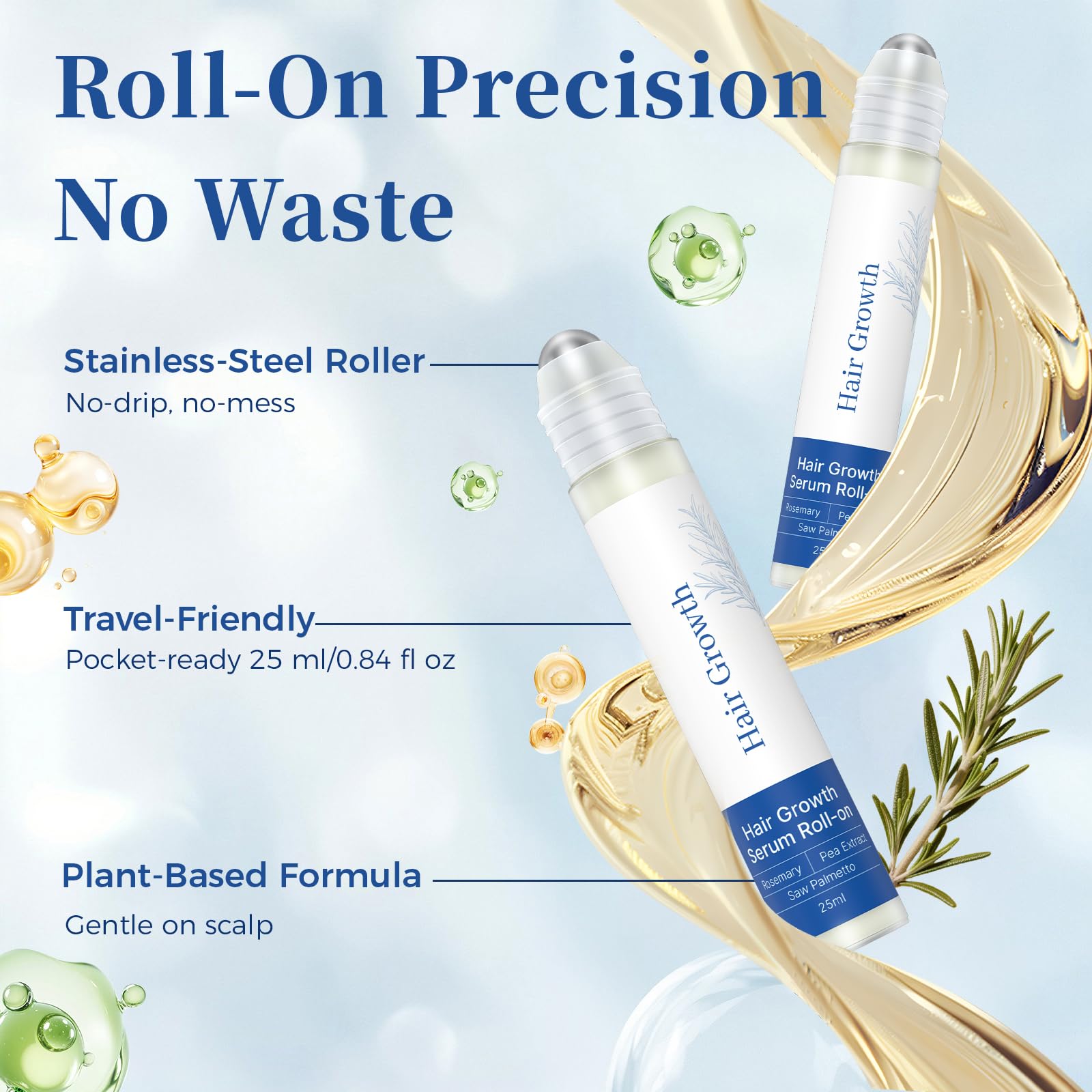 Gluvelessia Hair Growth Serum Roll-On featuring its natural ingredients for healthy hair.