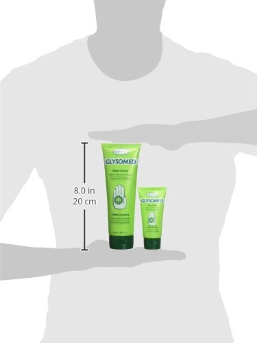 Glysomed application swatch demonstrates smooth glide for hands after chores.