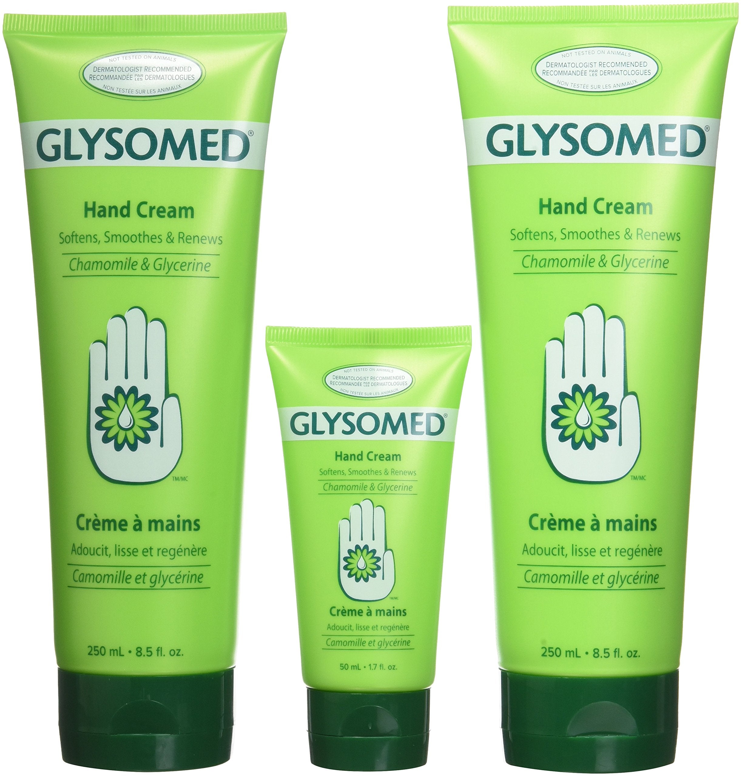 Glysomed hand cream combo pack front image shows bundle for hydration and convenience.